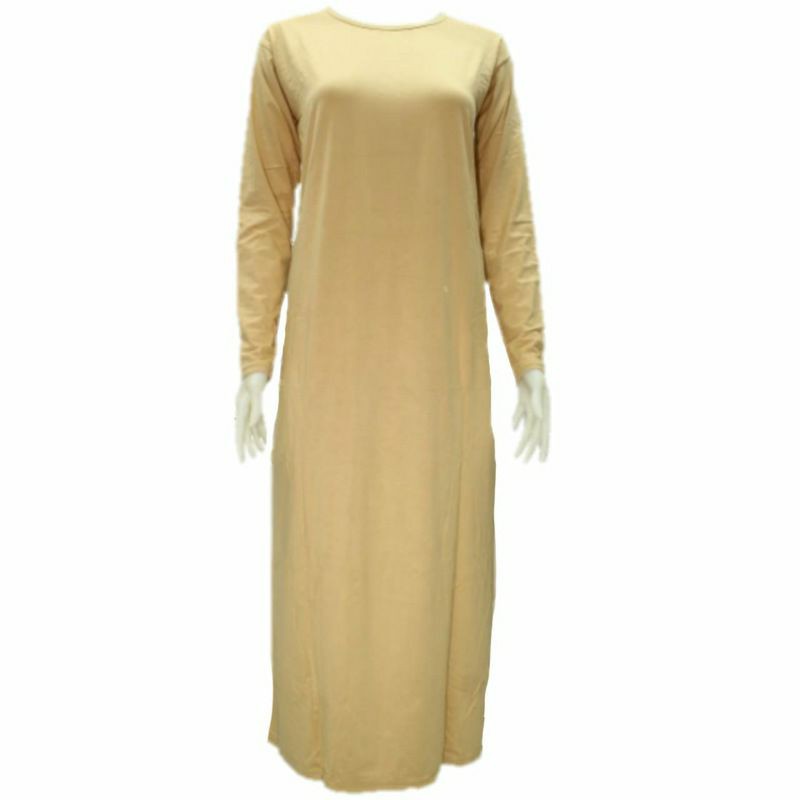 Inner Dress Lengan Panjang Manset Gamis Polos