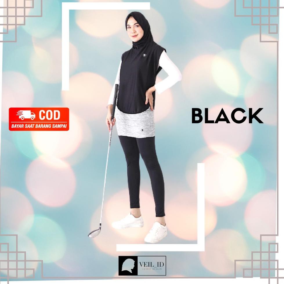 Readi's banyakh Hijab Sport + Rompi Vest Outer Instan Olahraga, Outfit Olahraga Fashionable Muslimah