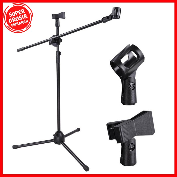 Stand Mic Tripod Holder Microphone Pro 2 Klip NB 107