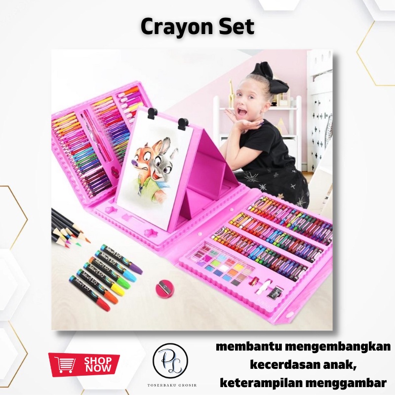 

Crayon Set 208 Pcs / Set Pensil Warna Pastel Pensil Minyak Melukis Mewarnai Anak