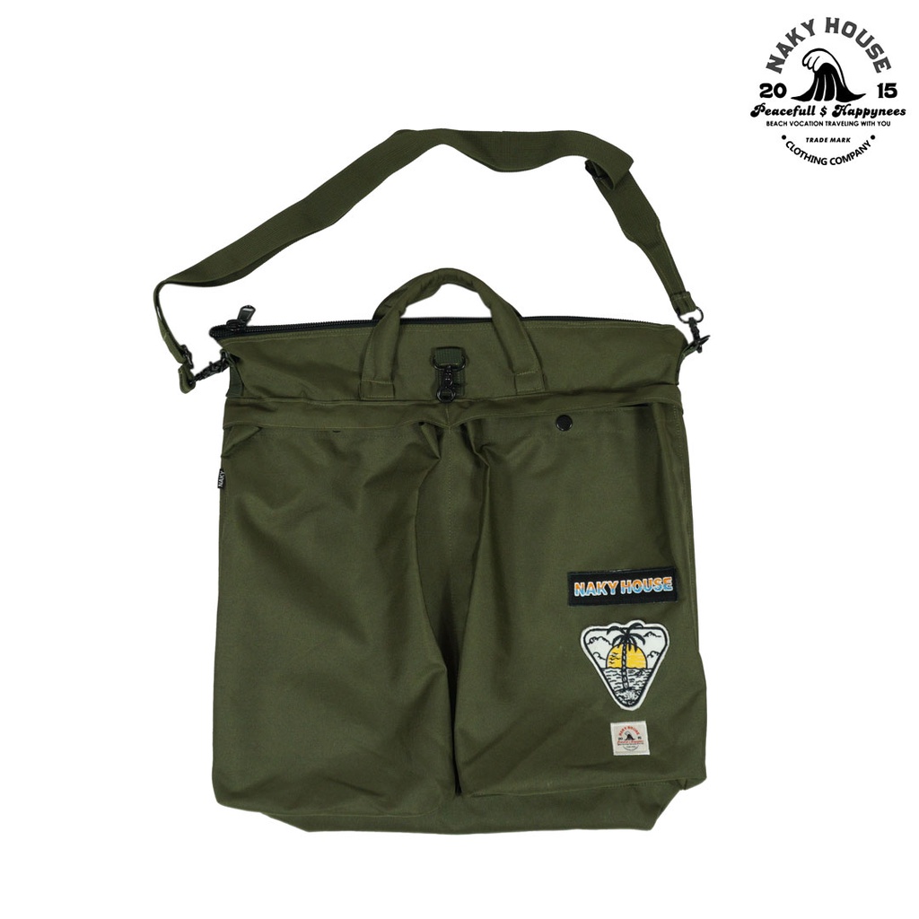 Travel Bag Warna Hijau  Army "Naky House"