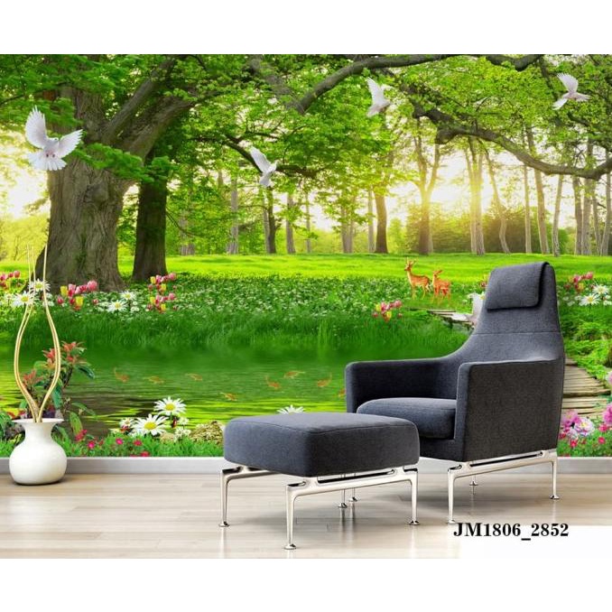 Wallpaper Dinding Custom Pemandangan Alam-Wallpaper Custom 3D Murah Terbaru