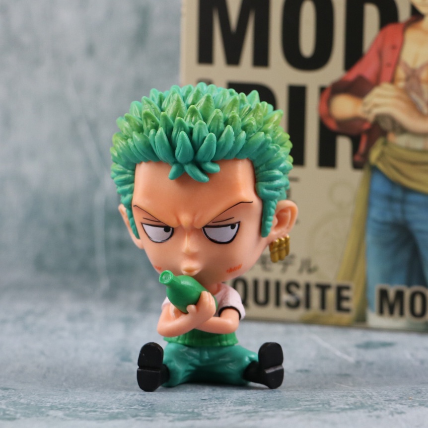 Mainan Action Figure Anime One Piece Luffy Zoro Bahan PVC Ukuran 9cm Untuk Hadiah Anak