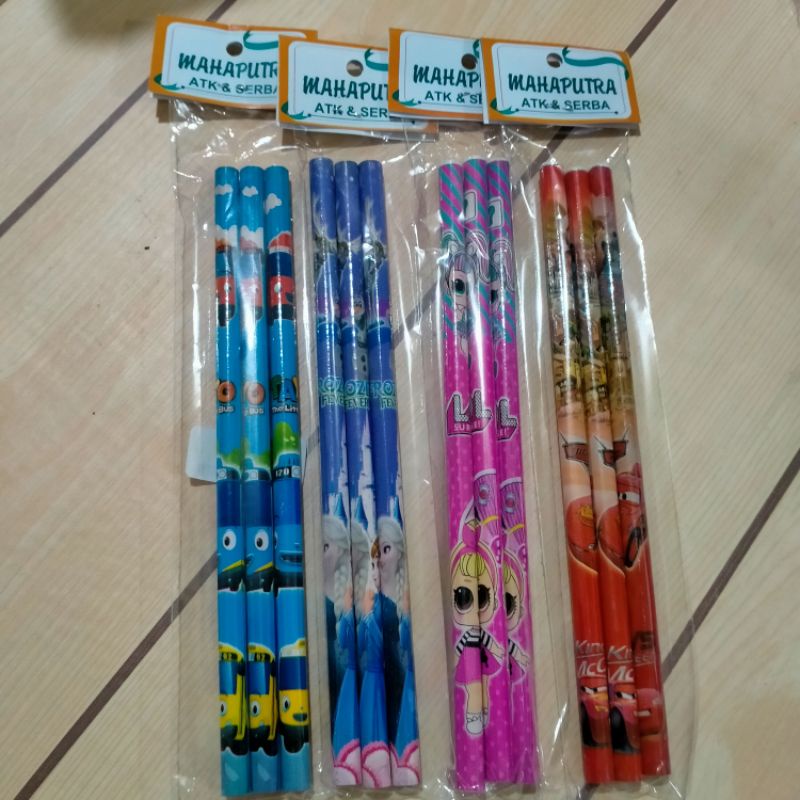 

Pensil Lucu Karakter isi 3 Pensil Murah Isi 3