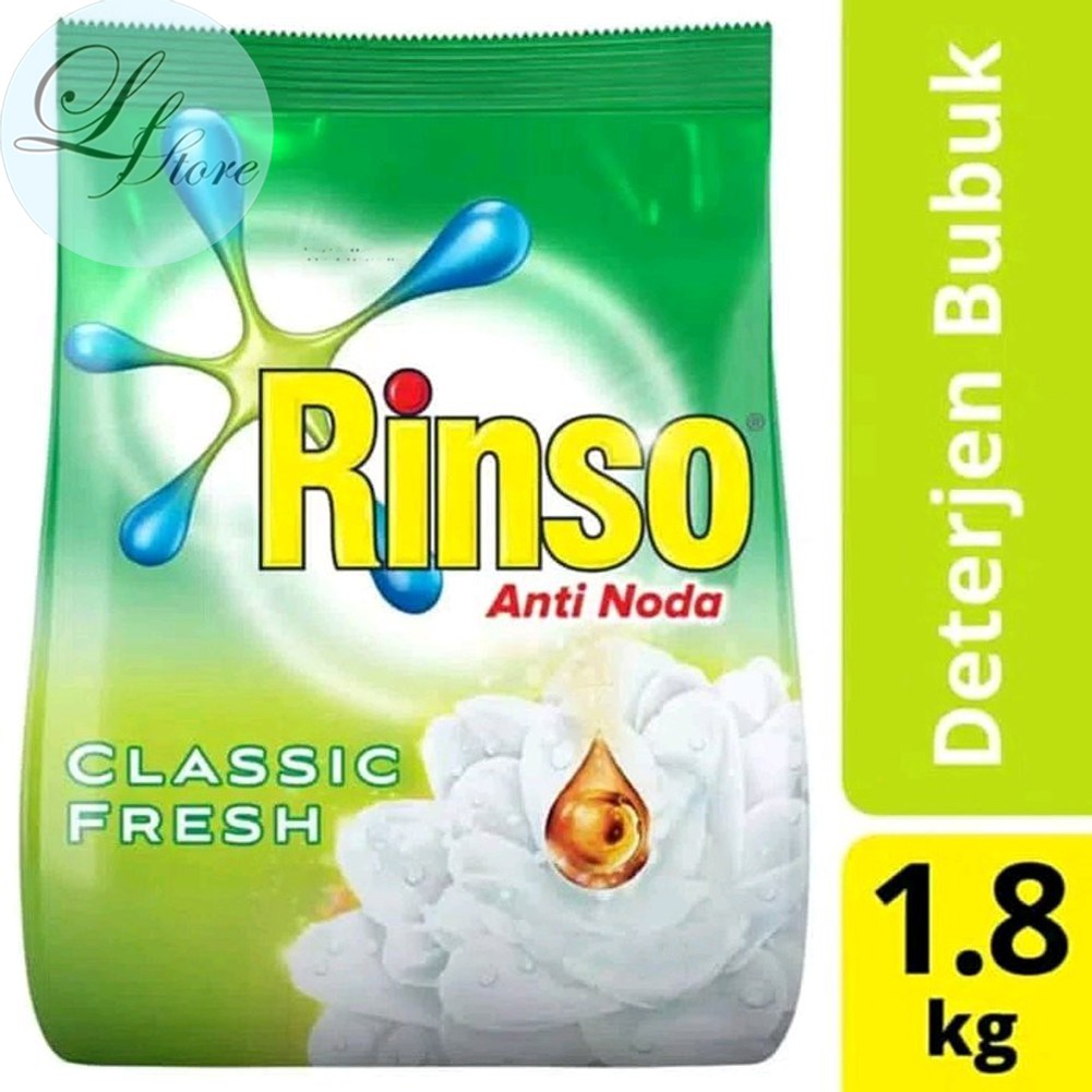 Rinso Bubuk Anti Noda Classic Fresh +MOLTO 1,8KG / DETERJEN 1800gram 1800g 1800 gram