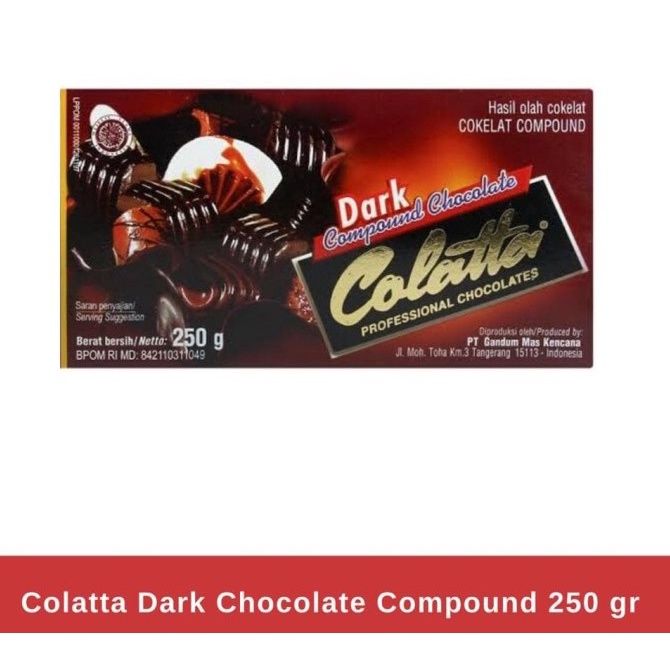 

Cokelat Batangan Colatta Dark 250 gr / Collata Dark Compound Chocolate