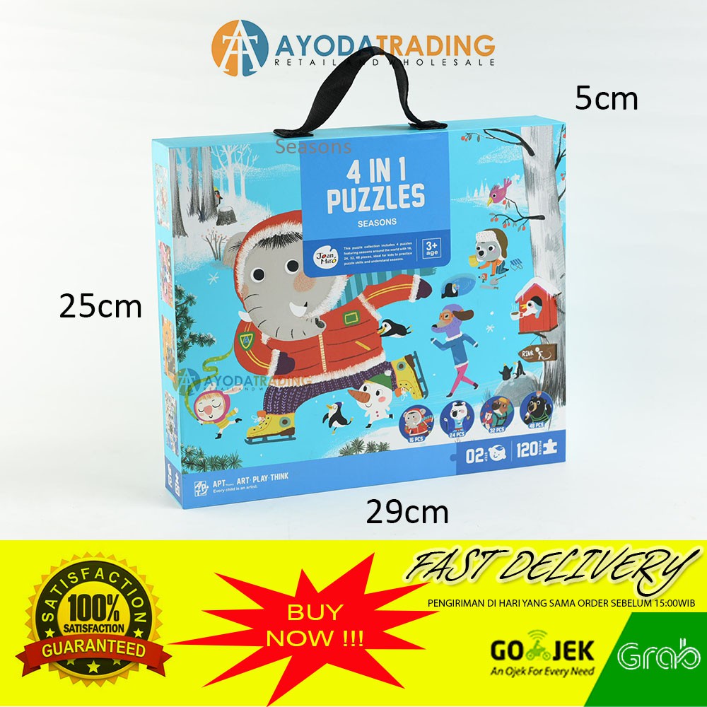 Joan Miro 4 in 1 Puzzle Hadiah Kado