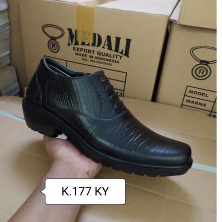 Sepatu Kulit PDH Pria Polri TNI security guard PNS sepatu kerja formal tampil lebih keren