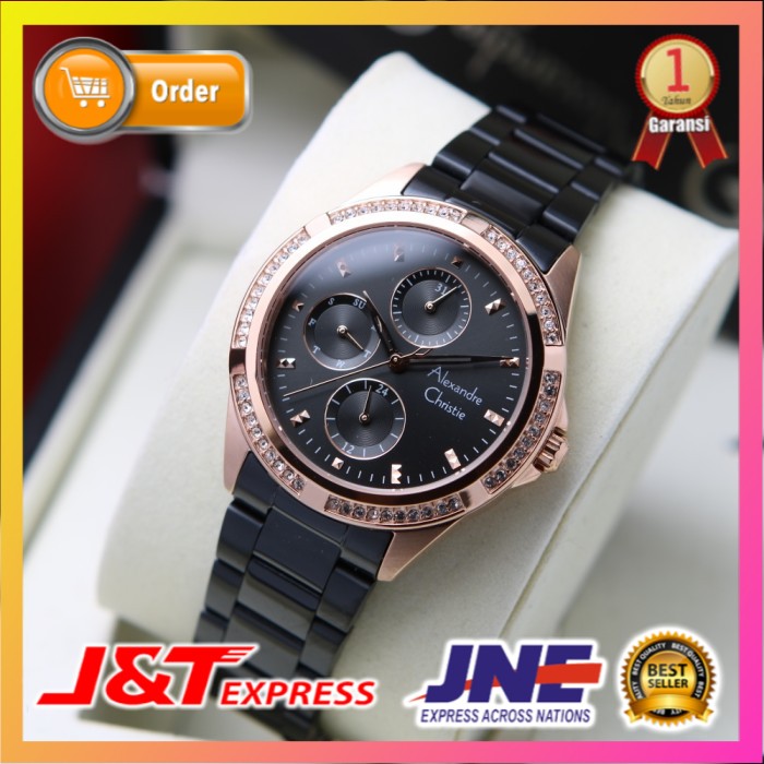 ALEXANDRE CHRISTIE AC 2902 ROSEGOLD BLACK. GARANSI RESMI 1TAHUN