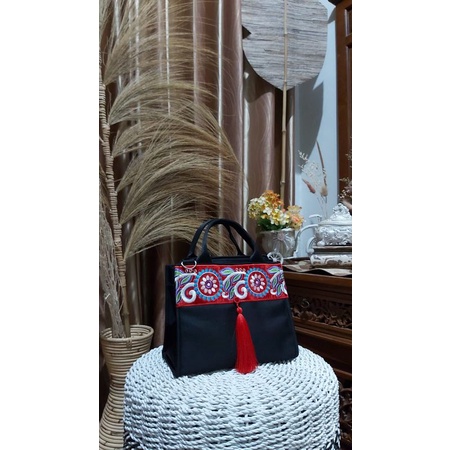 Tas Denim bordir Etnik