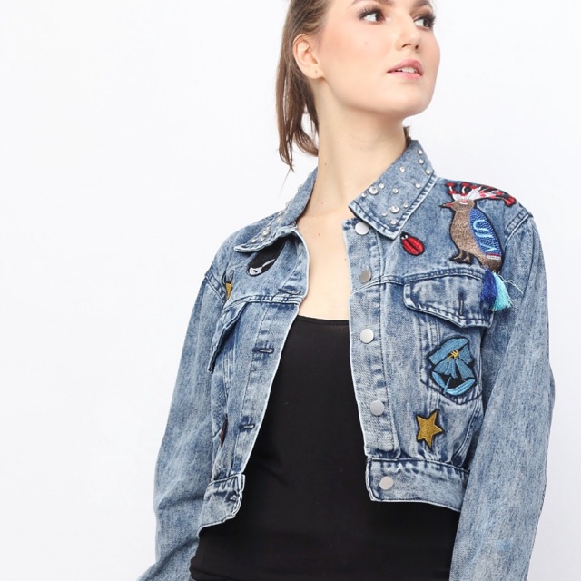 LADYGOOSE - JAKET JEANS SKY DENIM - jaket jeans wanita-  denim wanita - Luaran import