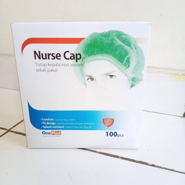 Nurse Cap Onemed Penutup Kepala Onemed isi 100 Hair Net Hair Cap