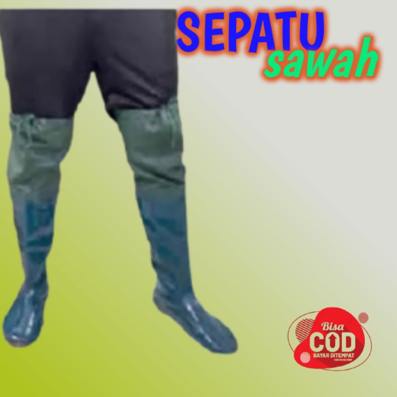 sepatu boots bot boot but petani sawah mancing anti lumpur keong tinggi