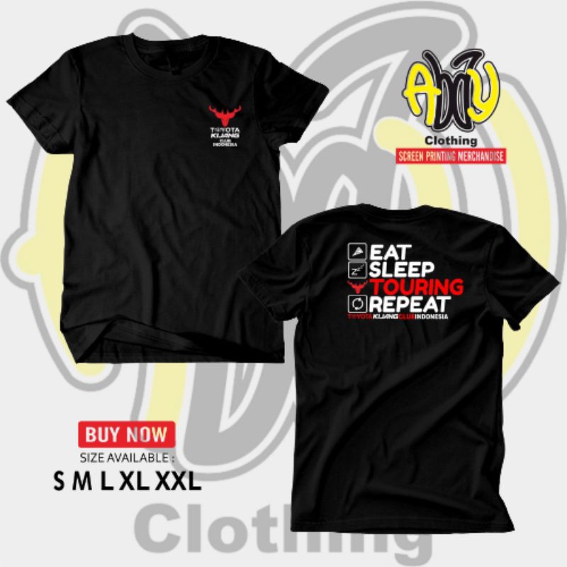 Kaos Baju Sablon Komunitas Club Mobil TOYOTA KIJANG Indonesia katun Combed 30s