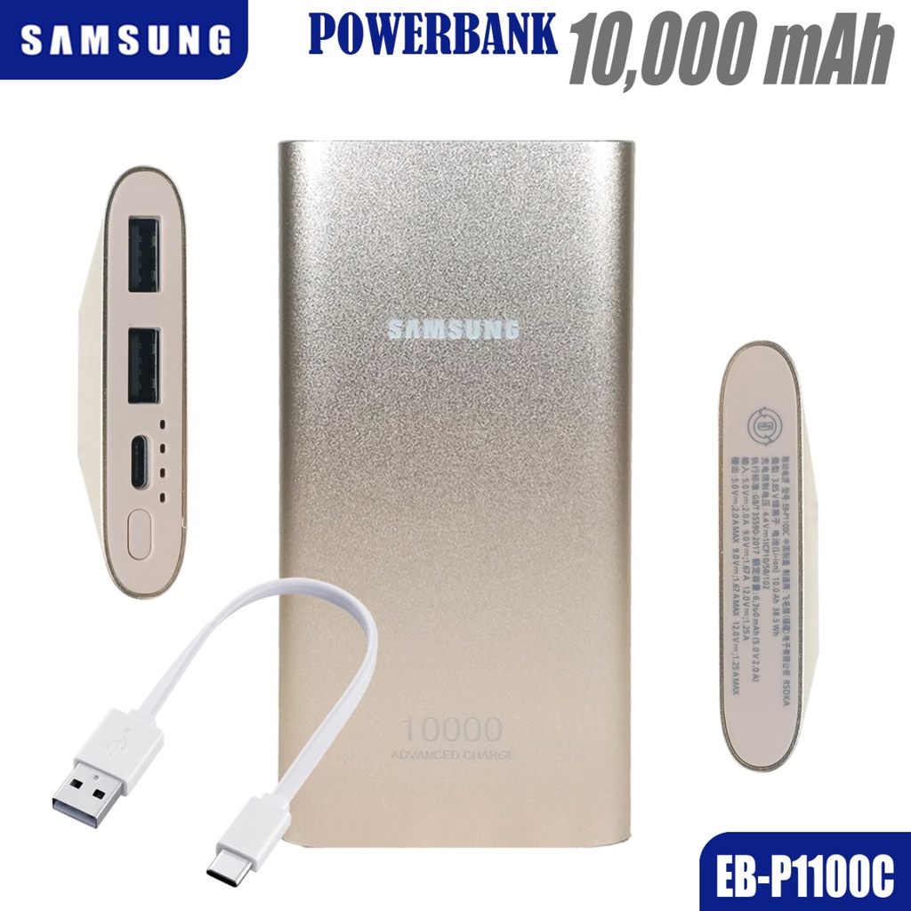 Powerbank Samsung 10000mAh Powercore 10000 mAh USB Type-C Power Bank SAMSUNG Original  EB-P1100C