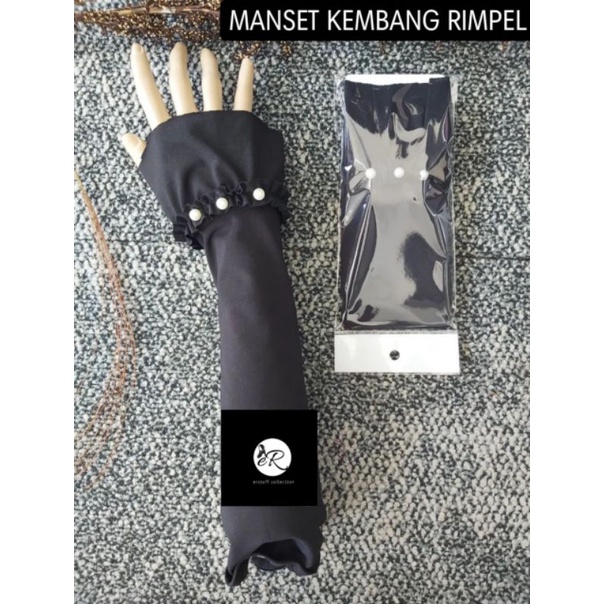 MANSET KEMBANG REMPEL MUTIARA / HANDSOCK LAYER REMPLE BUNGA