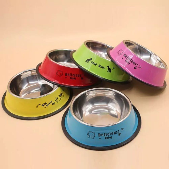 Tempat Makan Anjing Kucing &quot; STAINLESS STEEL WARNA XXL&quot;