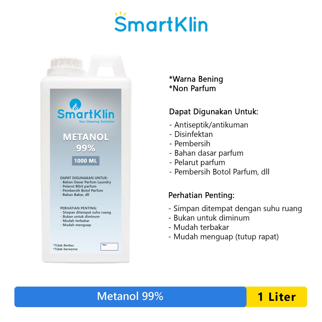 SmartKlin Metanol 99% 1 liter