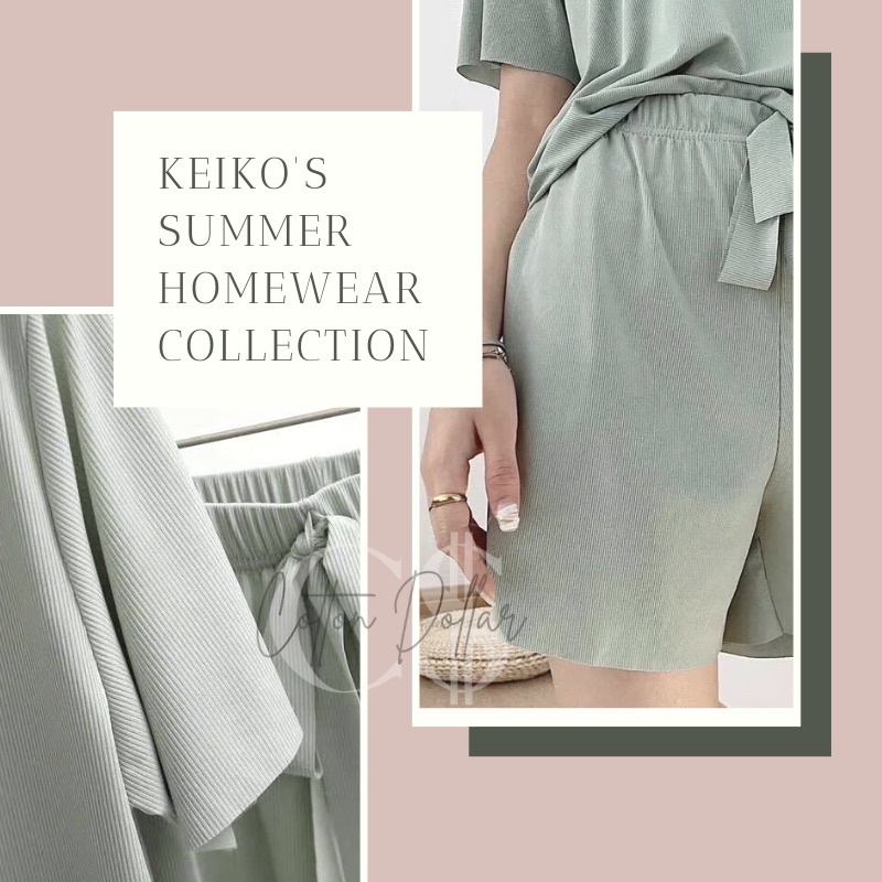 keiko’s homewear summer set baju rumah setelan piyama celana pendek wanita