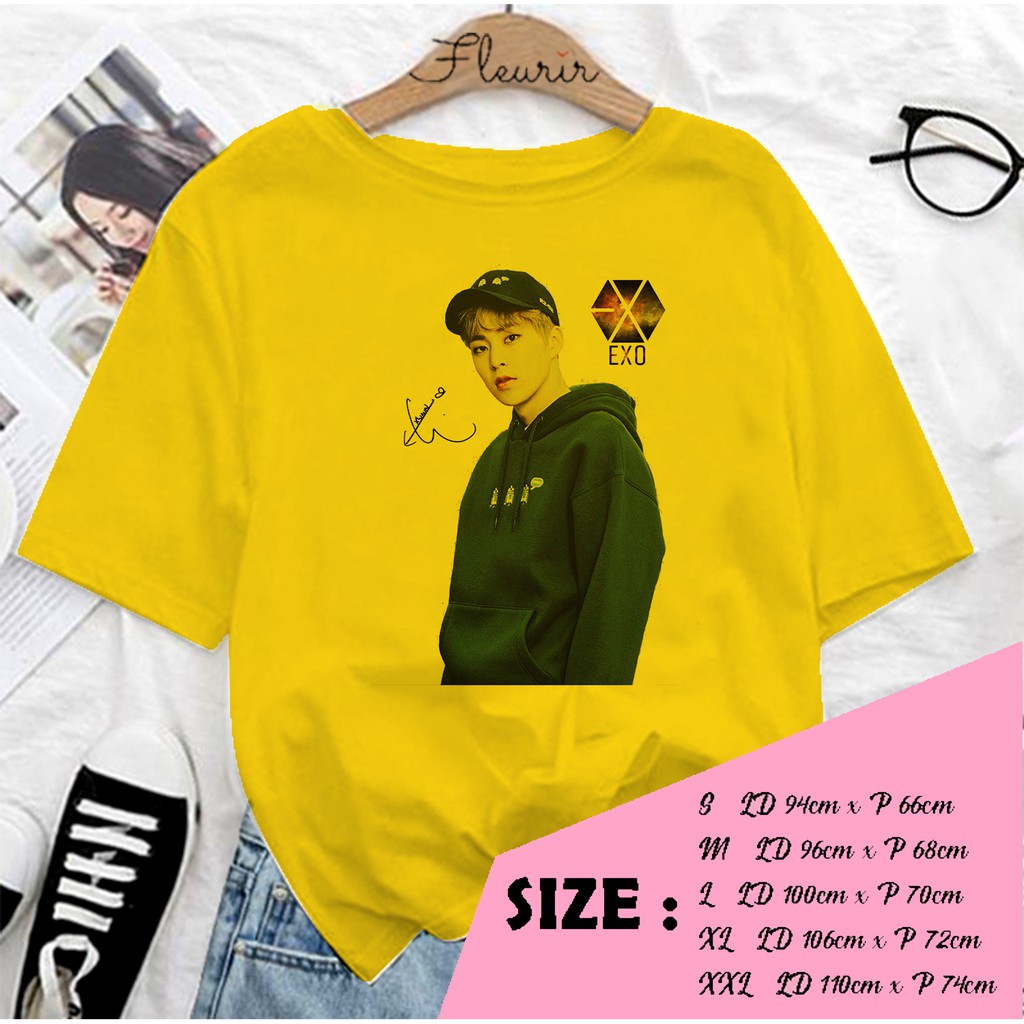 FLEURIR - KAOS KPOP XIUMIN EXO KOREA OVERSIZE KATUN KAOS WANITA DEWASA TUMBLR TEE UNISEX JUMBO
