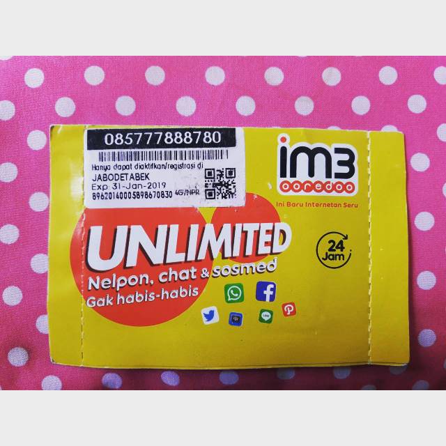 Nomer cantik indosat im3 rapih double triple