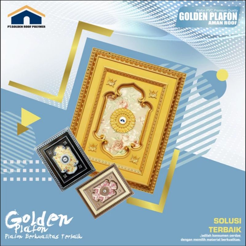 Golden Ornamen Plafon PVC