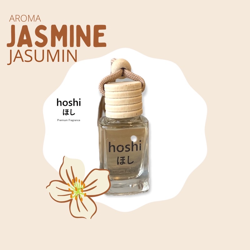 HOSHI NEW- Parfum Car / Ruangan 10ml Aroma BUNGA JASMINE Premium pewangi mobil