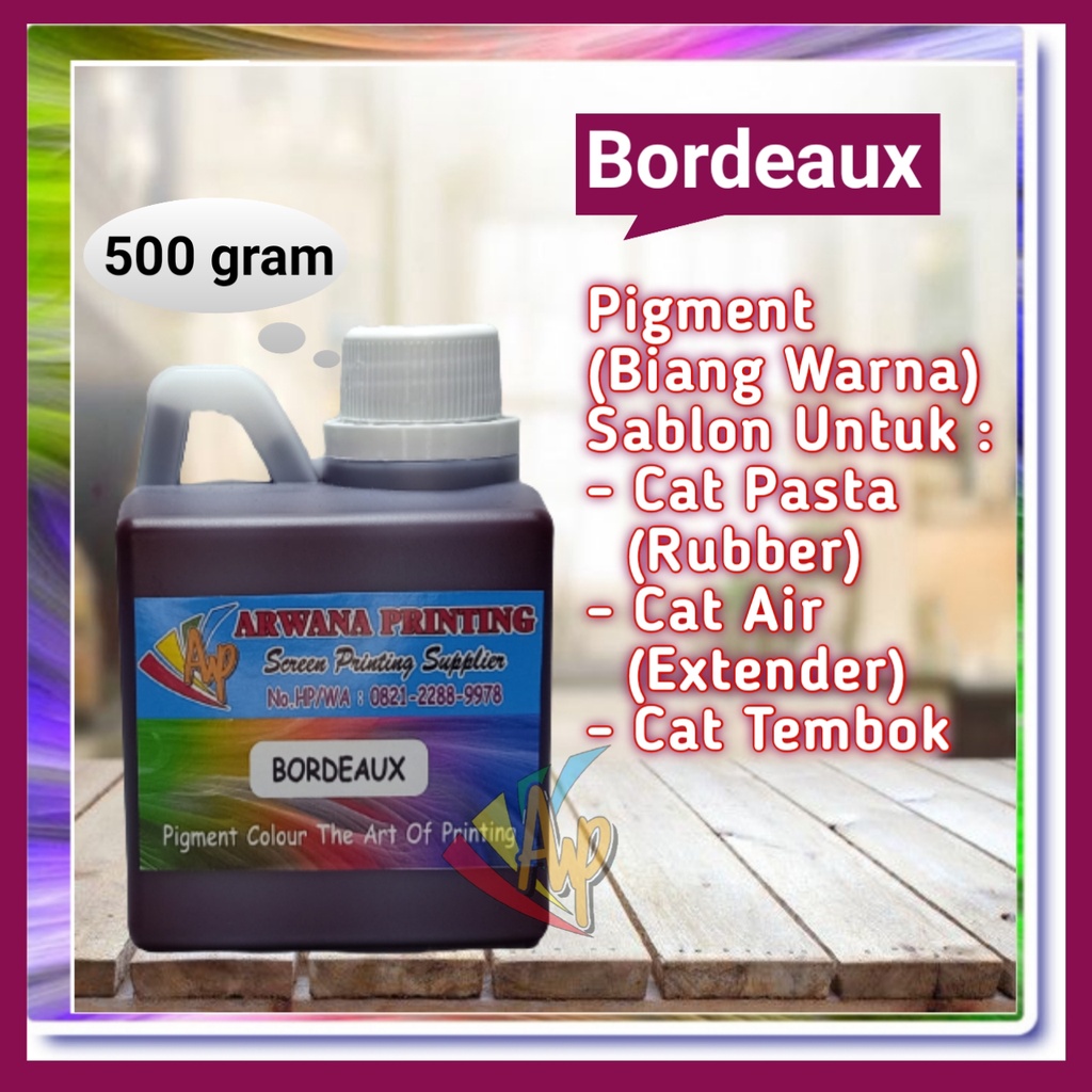 

Pigment Biang Warna Cat Sablon Bordeaux 500 Gram