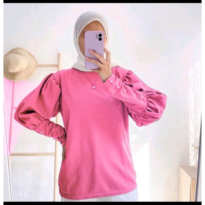 BLOUSE LENGAN BALON MUTIARA