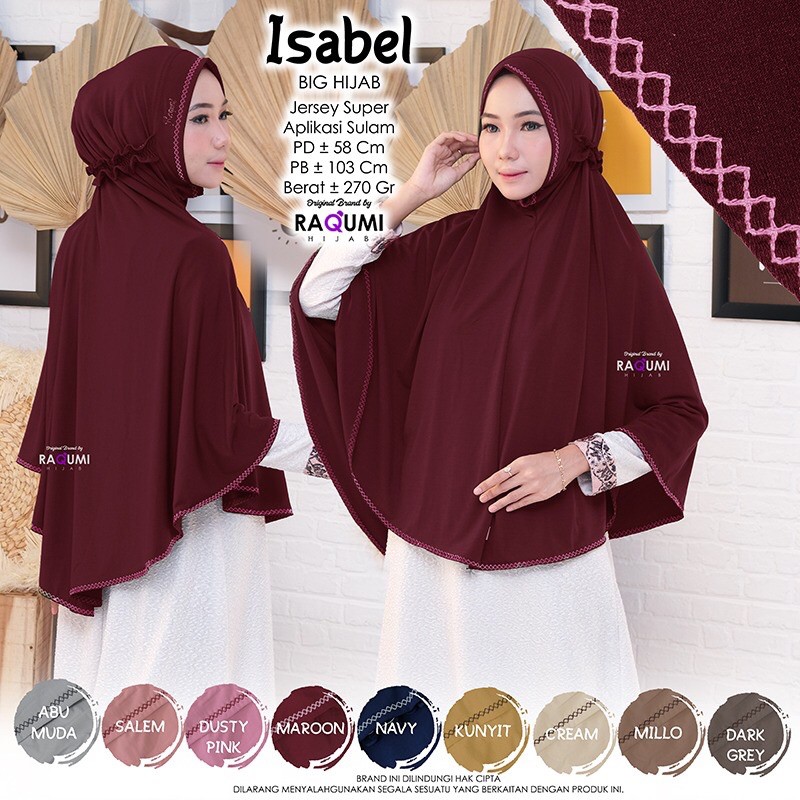 [ ORIGINAL MNV X RAQUMI ] ISABEL BIG HIJAB TERMURAH
