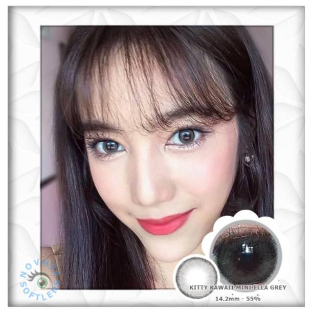 SOFTLENS MINI ELLA. NORMAL MINUS s.d - 10.00. ORIGINAL DIAMETER 14.2MM KITTY KAWAII