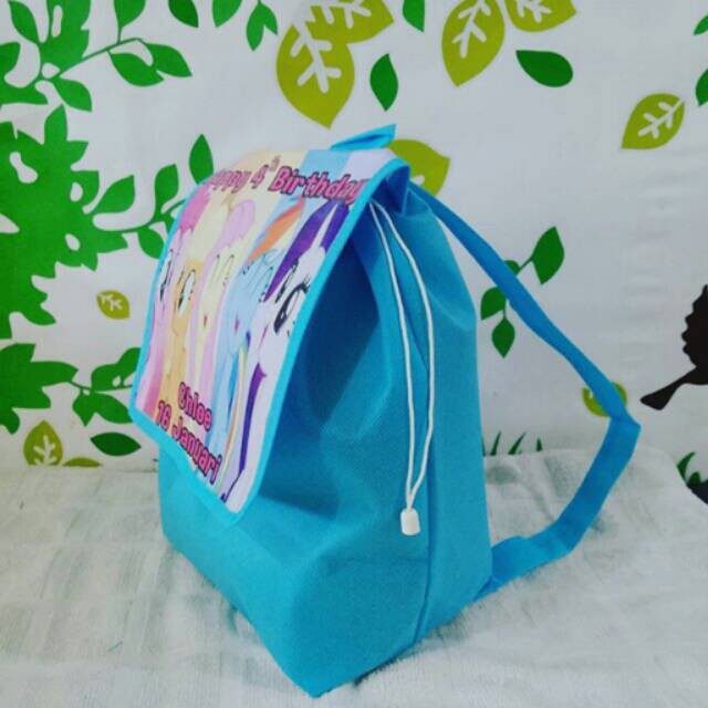 Tas Ultah Anak Ransel Custom Foto / Tas Souvenir Anak / Tas Ransel Ultah Pakai Nama