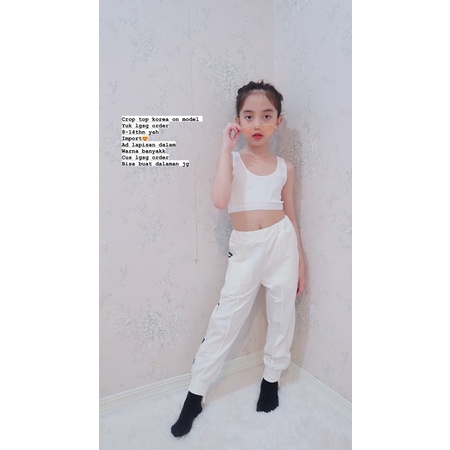 crop top anak tanggung 8-14thn/ croo top ank perempuan/ tanktop crop/ baju crop anak/ crop anak impo