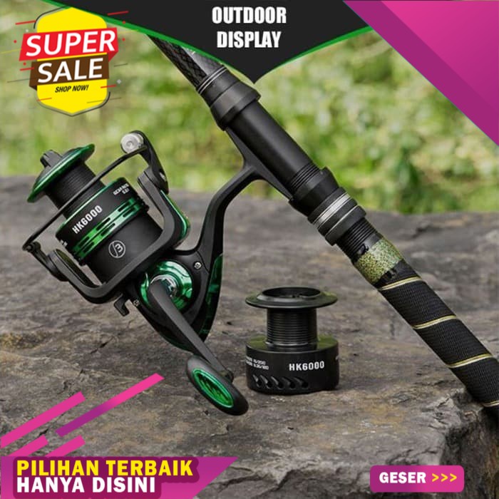 *Promo Murah* Reel Double Spool Metal Kagawa AOjiang Shark HK Series 1000 - 7000 - HK1000