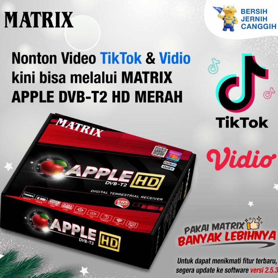 Matrix Apple + HDMI + Dongle TV Digital DVB T2 STB Set Top Box
