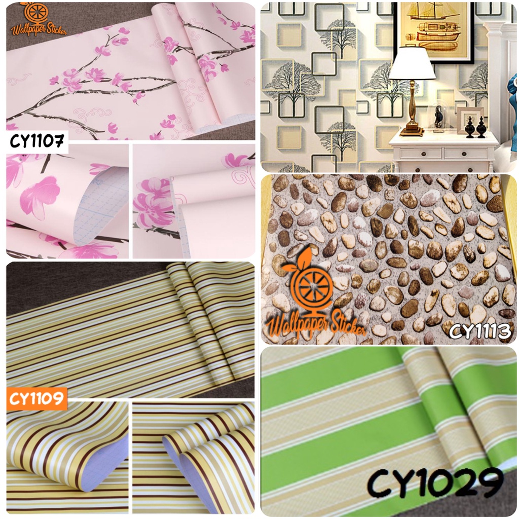 Wallpaper Stiker Wallpaper Dinding Stiker dekorasi dinding Premium Quality 45cm x 9mtr - Unikdekorasi