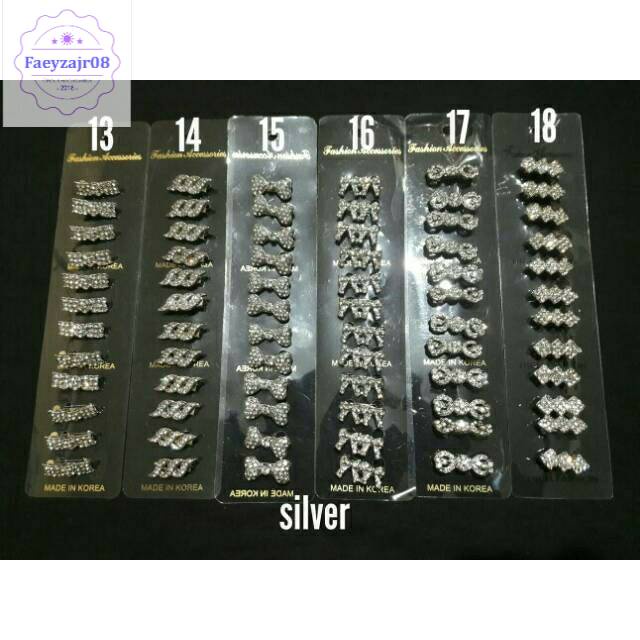 Bros dagu 12 PCS /Peniti dagu permata.