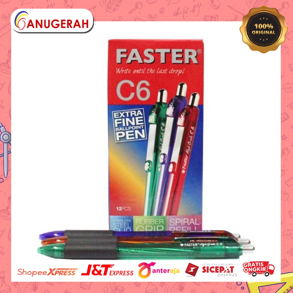 

FASTER C6 BOLPOIN HITAM CETEKAN (PACK)