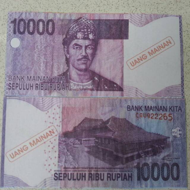 Uang mainan 10.000 model lama