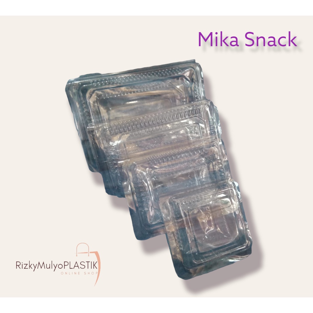 (Per 1pcs)  Mika Snack/Mika kue/Tempat snack/Tempat kue/Plastik snack/Plastik kue/Kotak snack/Box sn