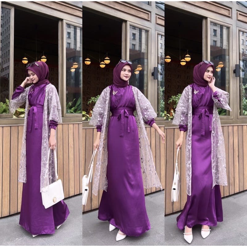 NEW - Putri Dress ARMANI SILK PREMIUM M-XXL / BAJU DEWASA MURAH TERBARU 2022 / Gamis Kondangan / DRESS KONDANGAN / DRESS PESTA / DRESS TERBARU 2022 / DRESS BROKAT