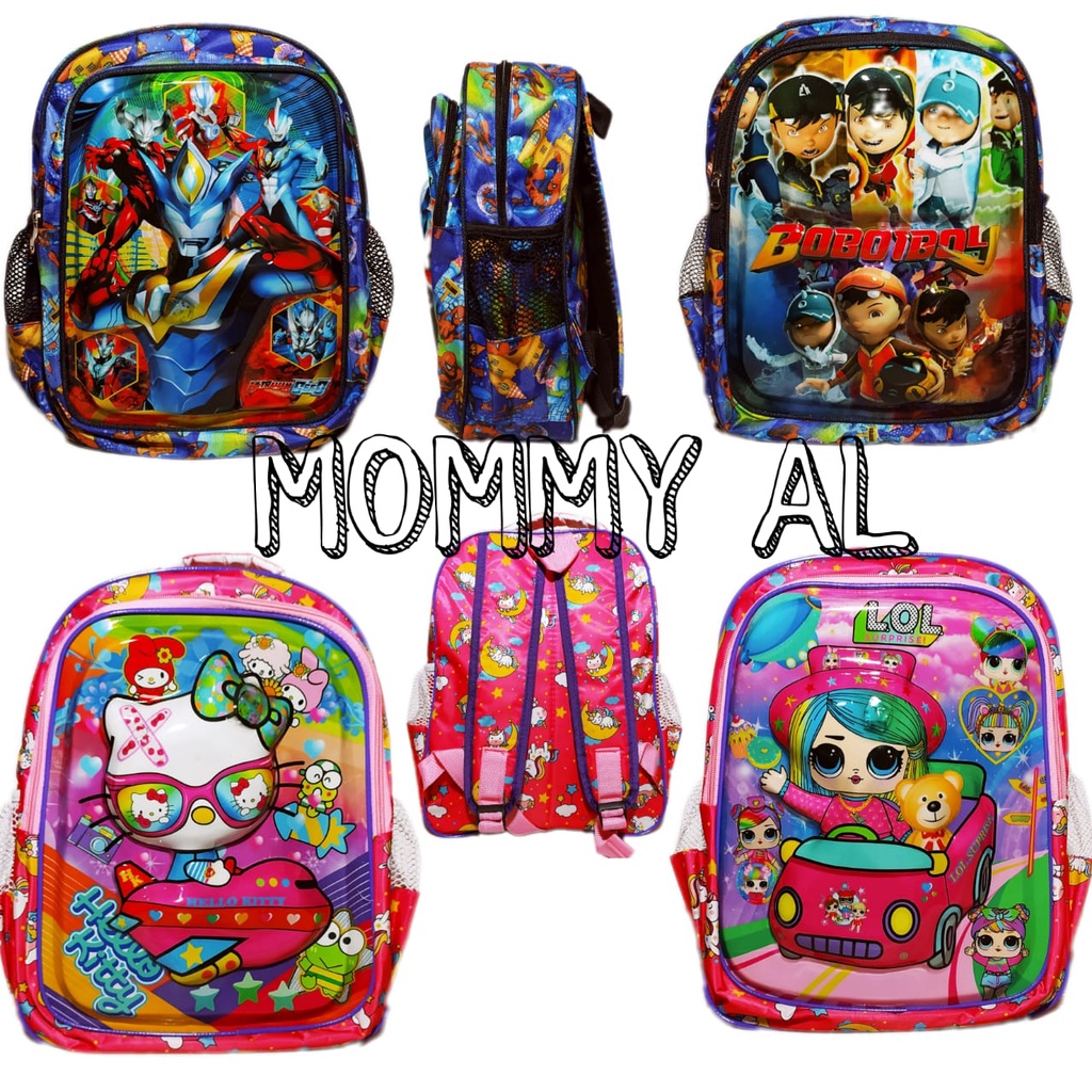 TAS SEKOLAH ANAK PEREMPUAN DAN LAKI LAKI PAUD, TK,SD ADA LAMPU LED USAP ( MENYALA)/TAS/WALLET/BAG