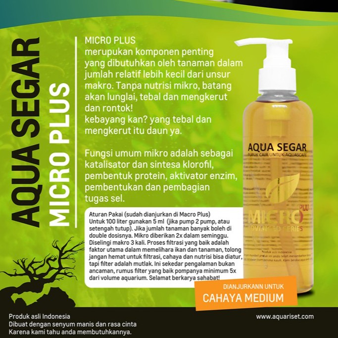 Aqua Segar MICRO PLUS Pupuk Cair tanaman Aquasegar Aquascape