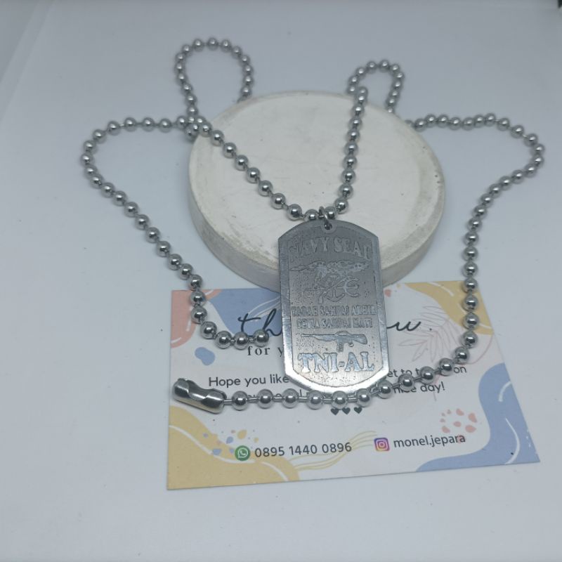 Kalung Logo NAVY SEAL TNI AL(Stainless Asli)