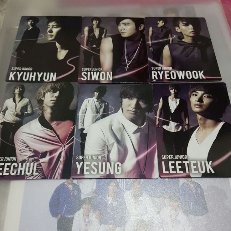 Super Junior Star Card Rare Magnetic Card Yesung, Heechul, Kyuhyun, Siwon, Leeteuk, Ryeowook