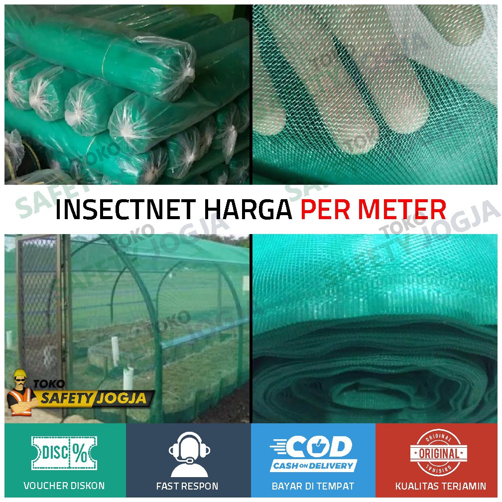 JARING NYAMUK HIJAU KASA KELAMBU ANTI SERANGGA MESH 50 LEBAR 1 M INSECTNET