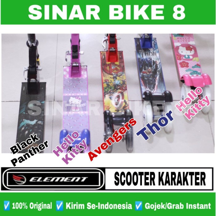 Scooter / Skuter Anak Karakter ELEMENT RMB Roda 2 dan Roda 3