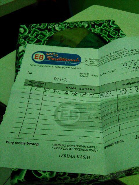 Eb Tradisional Kemeja Batik Kombi Semi Sutra Lengan Panjang Hijau Tosca