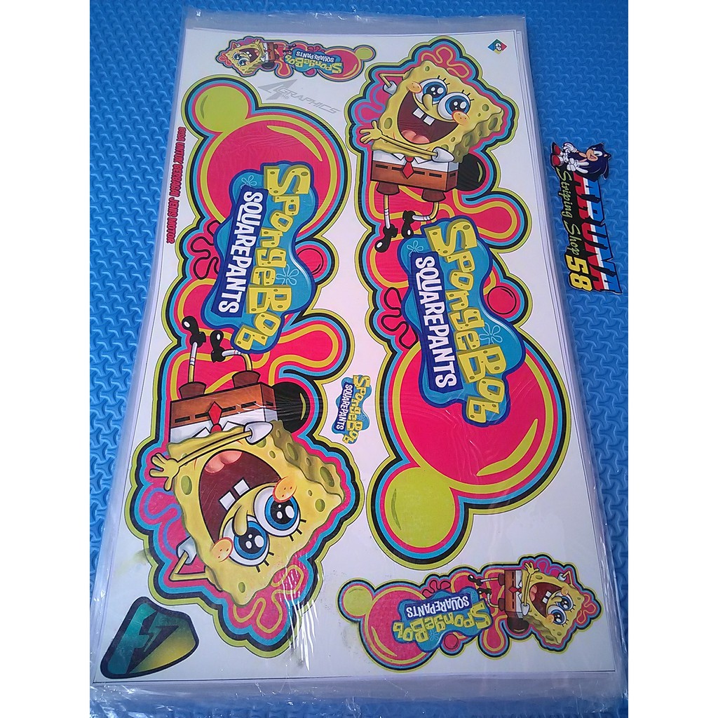 Striping Sticker Lis Variasi Motor All Matic Kartun Spongebob