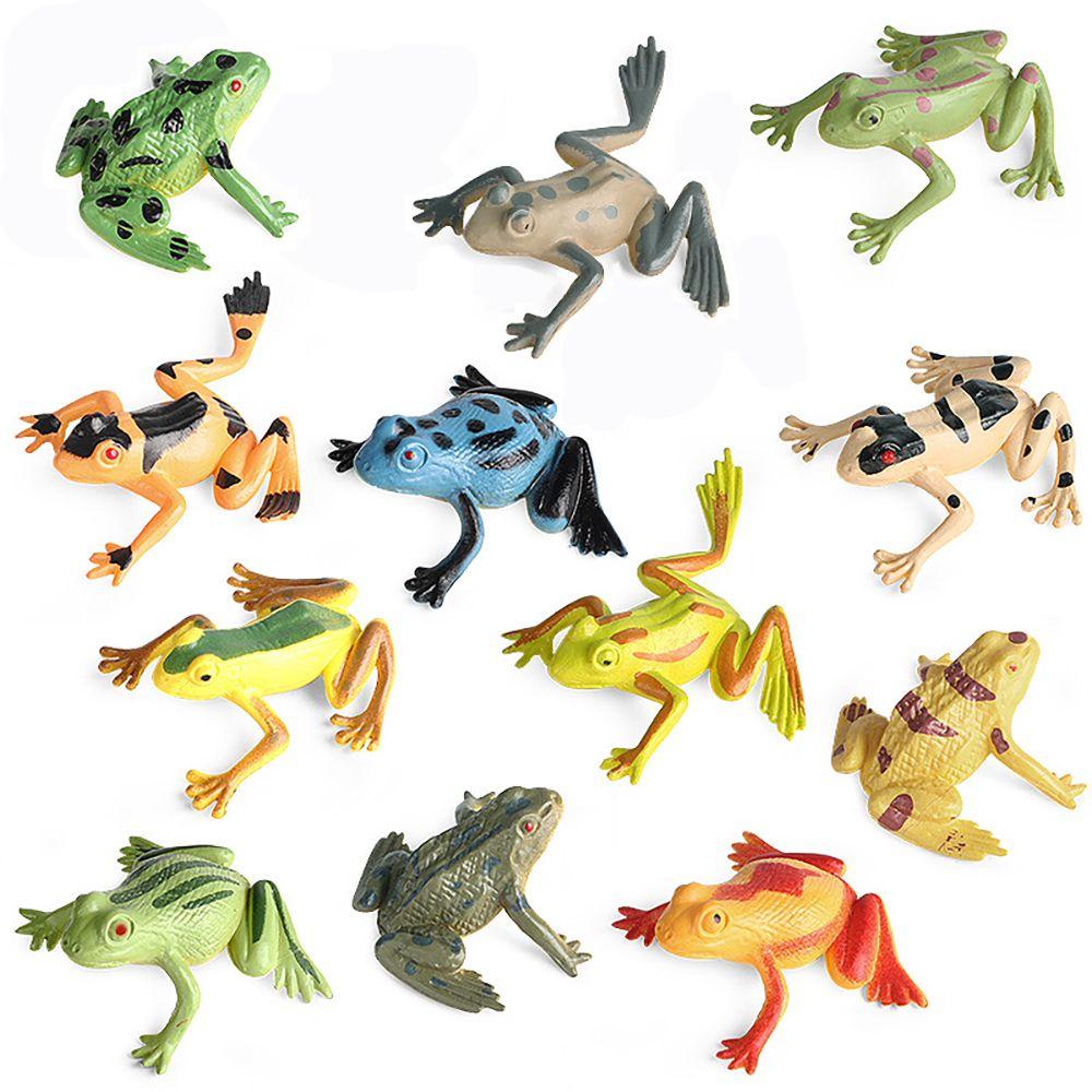 12 Pcs Simulasi Hewan Katak Amfibi Untuk Koleksi
